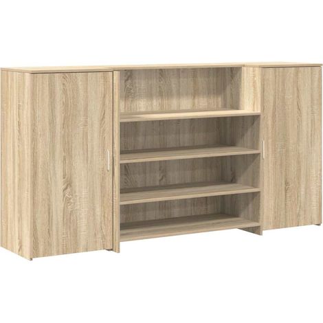 Bureau réception chêne sonoma 200x50x103,5 cm bois d'ingénierie CFW608527 (1/5)