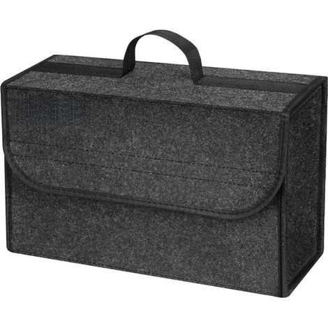 Organisateur de coffre en feutrine. Utilisable comme organisateur de coffre, boîte de rangement en feutrine pour voiture, sac de coffre ou sac à outils. Convient à tous les modèles de voiture. (Bordur (1/5)