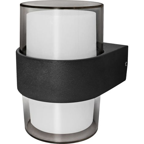 Lussuosa applique da esterno a LED IP54 rotonda matel 10w neutra