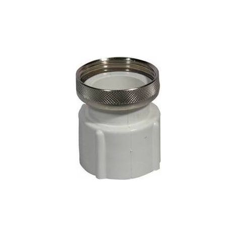 RACCORDO ABS BIANCO CON GHIERA IN OTTONE Misura: 1" x 32
