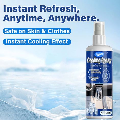 Portable outdoor cooling spray for refreshing body spray. Leaves a cooling sensation for outdoor travel. A must-have for refreshing and comfortable outdoor travel. (1/5)