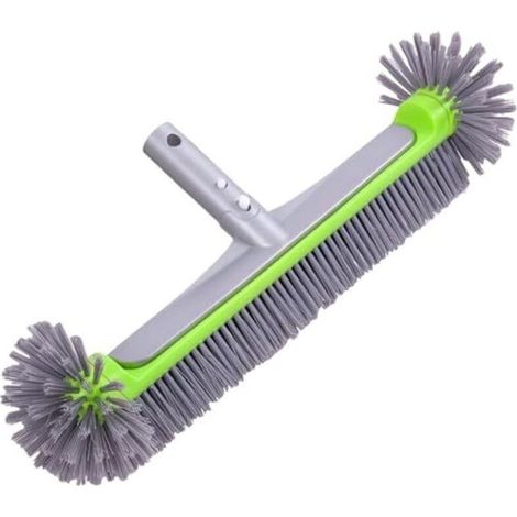 Balai Brosse Piscine Liner 45cm, Balai Piscine Brosse pour Piscine, Tête de Brosse de Piscine Détachable avec Poils Robustes Poignée en Aluminium, Perche télescopique Non (1/5)