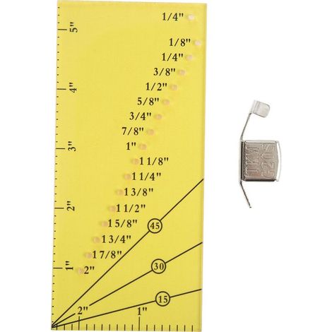 Règle de couture avec guide magnétique, échelle transparente, robuste et précise, portable pour machine à coudre, jaune clair (1/5)
