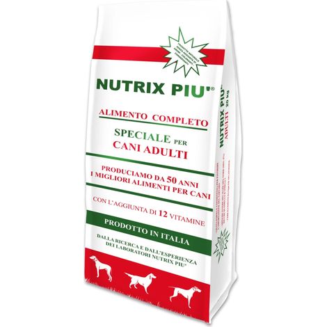 crocchette per cani nutrix piu' adulto di tutte le taglie con 12 vitamine 20 kg