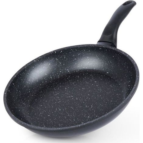 Poêle Antiadhésive - Granit - 24 Cm - Tous Feux Y Compris Induction - Lave-Vaisselle - Aluminium Moulé (1/5)