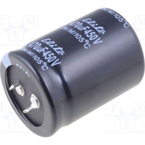 Condensador Electrolitico 470uF 450Vdc Medidas 35x45mm 2pin