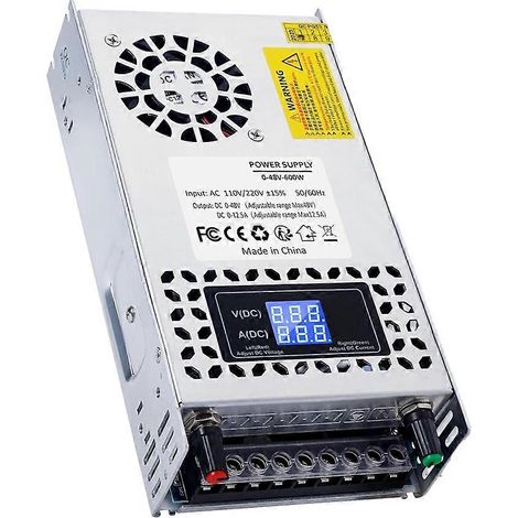 Alimentation CC réglable 48 V 600 W, convertisseur d'alimentation CA 110 V/220 V vers CC 0-48 V pour LED à intensité variable (1/5)