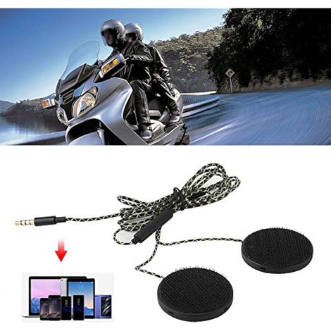 Casque de moto, casque de moto universel, haut-parleur avec interface 3,5 mm, qualité sonore stéréo, prend en charge les appels mains libres lors de l'équitation/du ski (1/3)