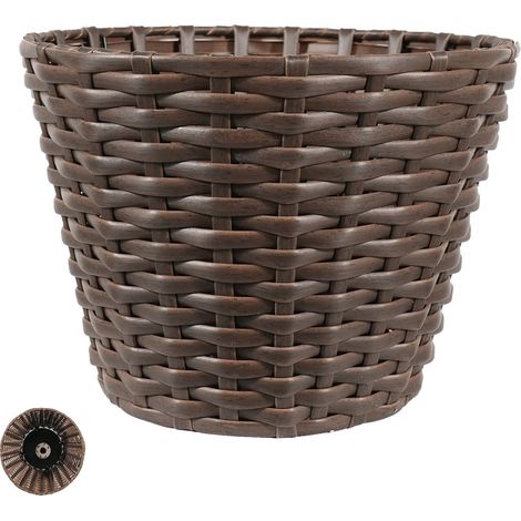 ARPIMEX Base Albero di Natale Poly Rattan D 38 Cm / 28 Cm Wengé Cioccolato.