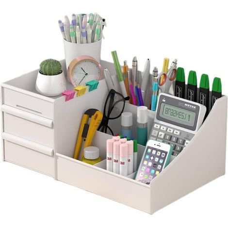 Boîte de rangement cosmétique, boîte de rangement de bureau, étagère de rangement multifonctionnelle (1/5)