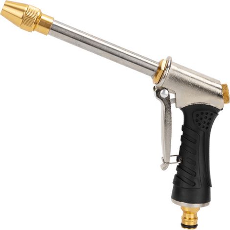 Embout de tuyau d'arrosage, embout de tuyau d'arrosage haute pression réglable, outil de jardinage professionnel, adapté à l'arrosage des pelouses. (1/4)
