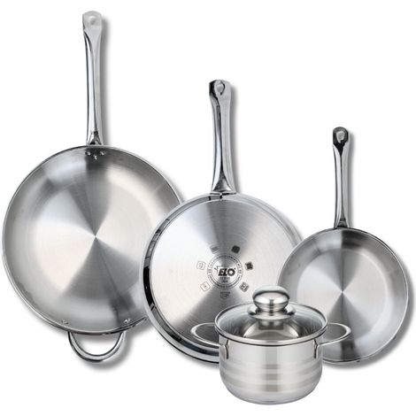 Ensemble de 3 Poêles de cuisson 24, 28 et 32 cm et 1 faitout 16 cm Elo Profi Brillant (1/5)
