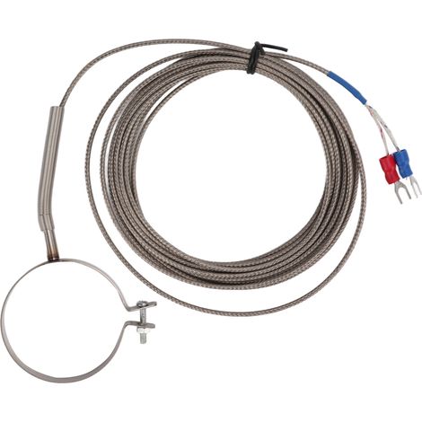 Thermocouple fileté haute sensibilité, plage de mesure 0‑400°C, sonde de contrôle de température pour industrie, longueur 4 mètres (1/5)