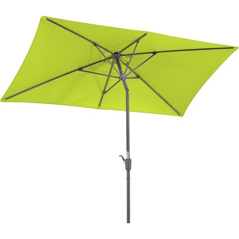 Parasol Tunis, Vert Pomme, env. 270 x 150 cm, 6 pièces, Parasol rectangulaire. (1/5)