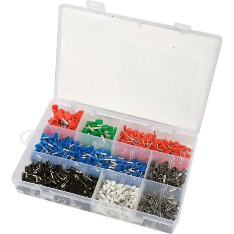 Caja Kit Terminales De Casquillo Aislados Crimpados (1200 Uds.) Yt-068914