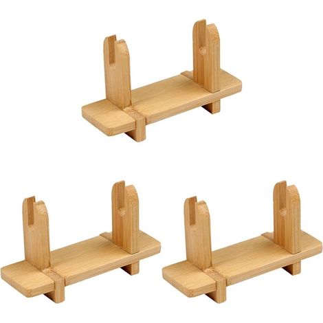 Lot De 3 Support Eventail Bois - PréSentoir à Eventail Pliable Vintage - DéCoration De Table Et IntéRieure