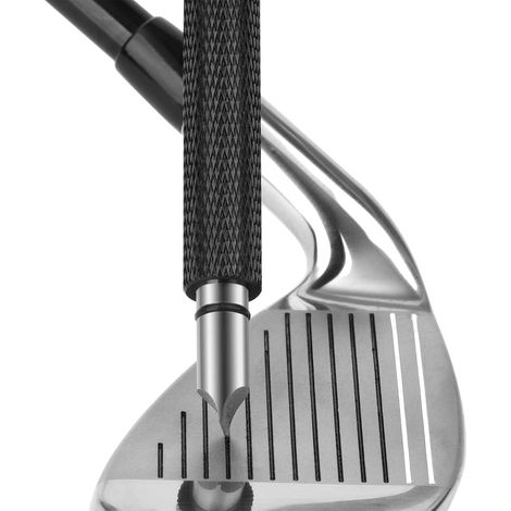Outil d'affûtage, de re-rainurage et de nettoyage pour wedges et fers de golf - Génère un effet rétro optimal - Convient aux rainures en U et en V (1/5)