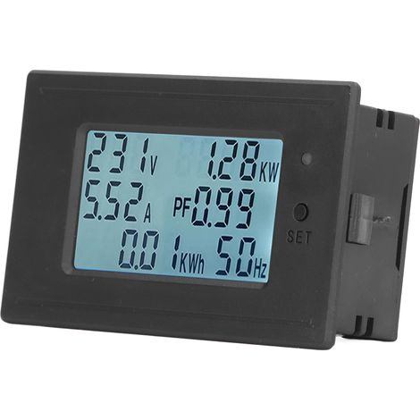Batteriekapazitätsmonitor, Strom-, Spannungs- und Temperaturanzeige, hintergrundbeleuchtetes LCD-Display, Batteriemessgerät, DC 6–200 V (1/5)