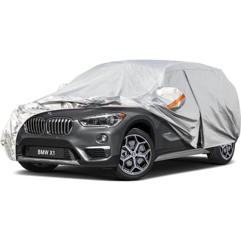 Bâche Voiture Étanche Respirante Compatible avec X1 (2009-2025), 6 Couches Housse de Protection Voiture Extérieur, Contre Pluie Soleil Poussière avec Zip et Doublure en Coton. (1/5)