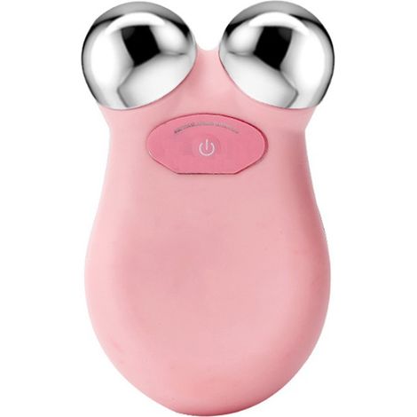 Appareil de beauté à micro-courant, masseur facial 3D à rouleau de type Y, rechargeable par USB, rose, pour la maison (1/3)