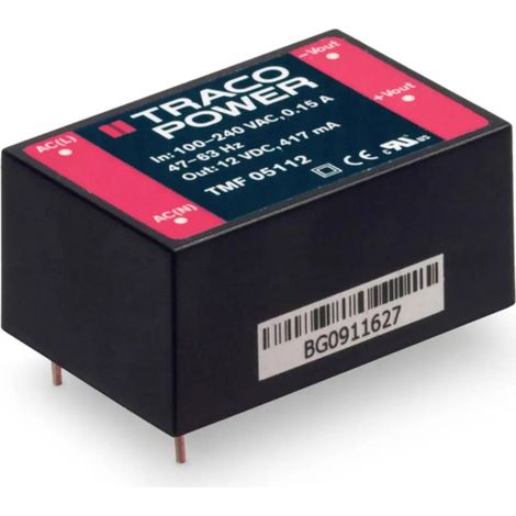 [NEUWERTIG] B-Ware Traco Power Acdc Printnetzteil Stromversorgung Netzteil 12 Vdc 166 A 20 W Lötpins