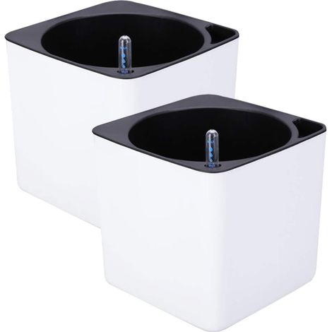 Jardinière auto-arrosante avec système d’irrigation intégré, pot pour plantes aromatiques et fleurs d’extérieur (1/5)