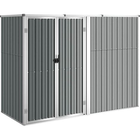 Maison Exclusive - Capanno per Attrezzi Grigio 225x89x161 cm in Acciaio Zincato (1/5)