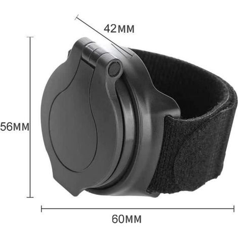 Poignet Velo Miroir, HD Convex Rétroviseur Sécurisé, Noir Miroir Poignet Garde Bracelets Retour Universel, Rétroviseur Poignet (1/4)