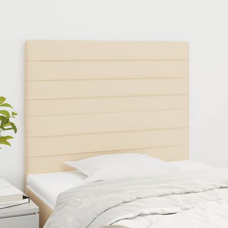 vidaXL Tête de lit Crème 100x5x118/128 cm Tissu