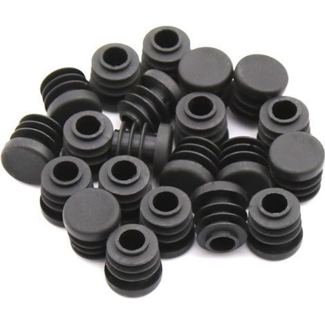 - Bouchons en plastique noir de 16 mm pour l'intérieur des meubles tels que les pieds de chaises et de tables, 20 pièces. (1/5)