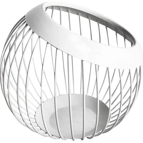 Plateau de service rond pour pain et aliments, 13 × 20 × 18 cm, blanc, convient pour les fruits, les desserts, les en-cas et la table de la cuisine.-AquaForge (1/5)