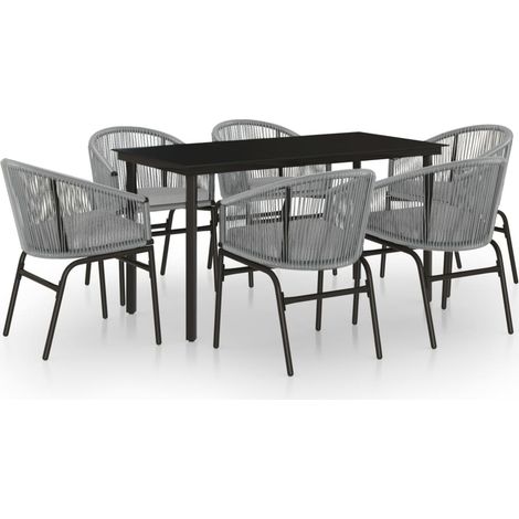 Maison Exclusive - Set Mobili da Pranzo per Giardino 7 pz Antracite