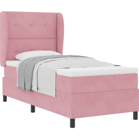 Maison Exclusive - Letto a molle con materasso Rosa 200 x 80 cm Velluto