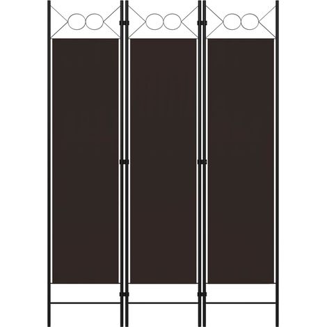 Cloison de séparation 3 panneaux Marron 120x180 cm 2 (1/5)