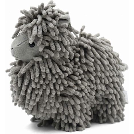 Serviette à main chenille 3D forme chameau grise, boucle de suspension, ultra douce, absorbante, séchage rapide, décorative cuisine (1/5)