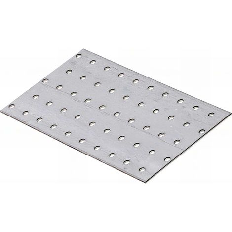 Plaque perforée galvanisée - 200 x 100 x 2,0 mm (1/2)
