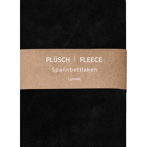 Drap-housse d'hiver au toucher cachemire 200x200 cm - Confortable et moelleux - En peluche - Noir - En flanelle - Pour sommier tapissier - Housse de couette pour matelas jusqu'à 30 cm de (1/5)