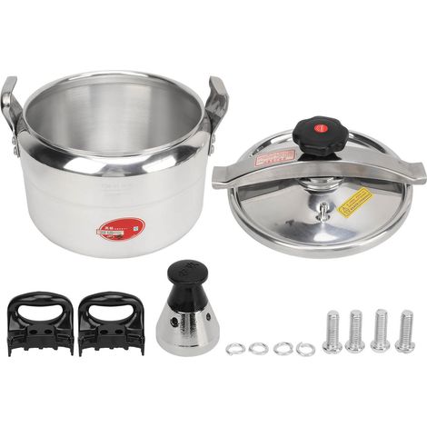 Autocuiseur en alliage d'aluminium, antidéflagrant, couvercle ouvert torsadé, poignées renforcées, Pot pour usage domestique et Commercial, modèle à gaz 7L