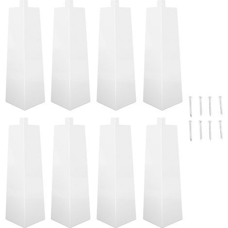 Coins de parement en aluminium avec clous métalliques, capuchons d'angle extérieurs pour maison Mobile, extérieur, 8 pièces (1/5)