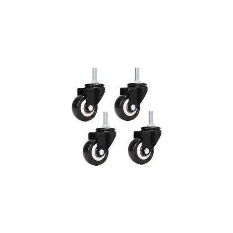 M8x25mm 4 pièces de support de charge 240 kg chariot roulette tournante PU meubles poudre remplacement (sans roulettes de frein),--