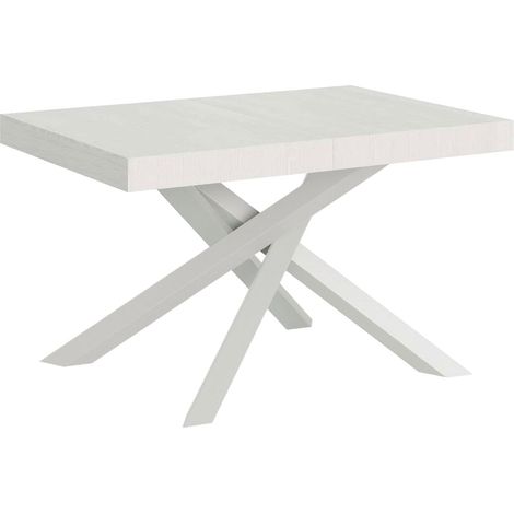 Tavolo Allungabile 120-224x90x77 cm Volantis Bianco Frassino Telaio Bianco (1/5)