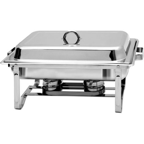 Chafing Dish Inox Bain-Marie 60x36x32cm Buffet Couvercle