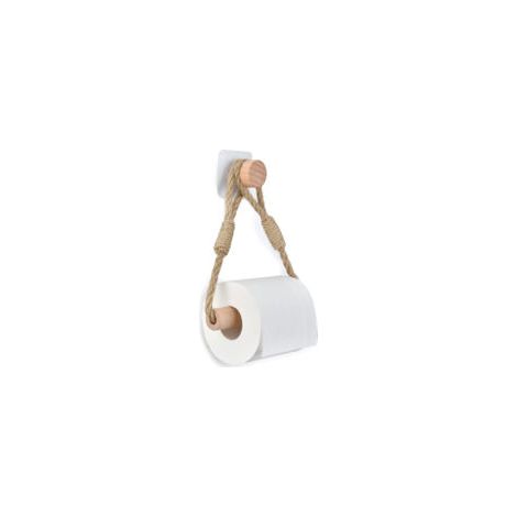 Porte-papier toilette sans perçage – Style vintage avec corde en chanvre (1/5)
