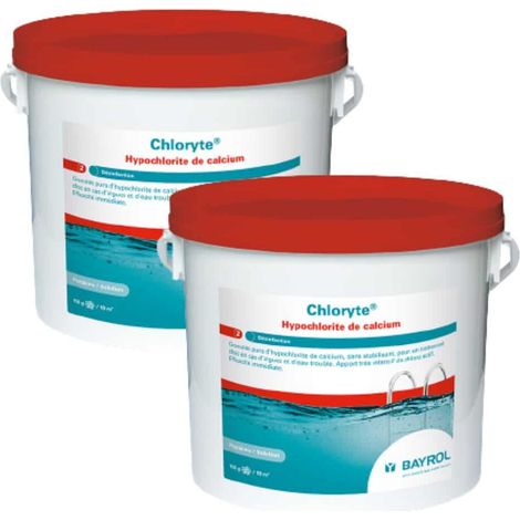 Bayrol – Pack de 2 Chloryte – Chlore choc non stabilisé 5 kg – Granulés concentrés 70 % chlore actif – Dissolution rapide