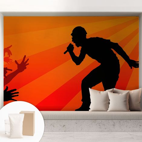 Tapete Vliestapete mit Kleber - Wanddekoration Wohnzimmer - Tapete Schlafzimmer Rhythmische Szene 208x146 cm (1/5)