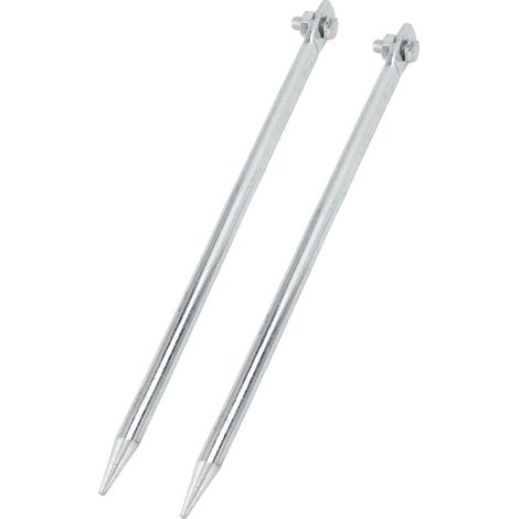 2 tiges de terre 12x300mm – Fer plaqué cuivre pour clôtures électriques/antennes (1/5)