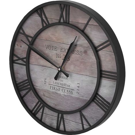 Vintage-Wanduhr aus Schmiedeeisen, geräuschlos, ohne Ticken, zum Aufhängen im Wohnzimmer oder Schlafzimmer (1/5)