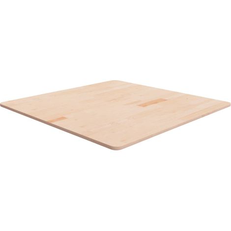 Tablero de mesa cuadrada madera de roble sin tratar 90x90x1,5cm