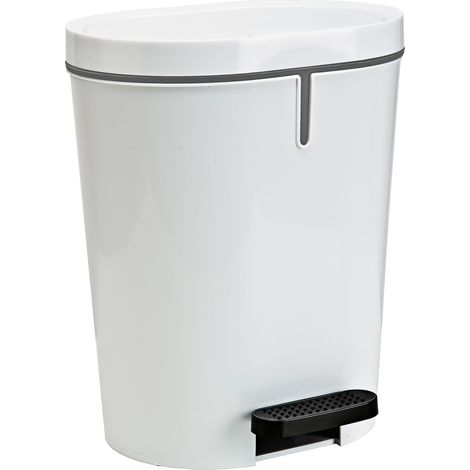 Cestino a pedale Denox Bianco Rettangolare 25 L (1/5)