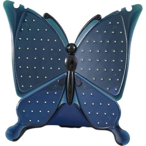 Présentoir à boucles d'oreilles papillon à 96 trous, support à bijoux, accessoires de décoration intérieure, noir et bleu. (1/5)